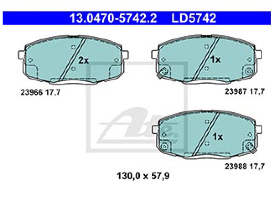 SERIE PASTIGLIE CERAMIC ANTERIORI