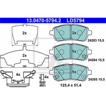 SERIE PASTIGLIE CERAMIC ANTERIORI