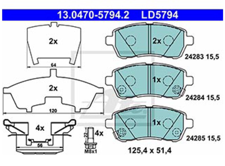 SERIE PASTIGLIE CERAMIC ANTERIORI