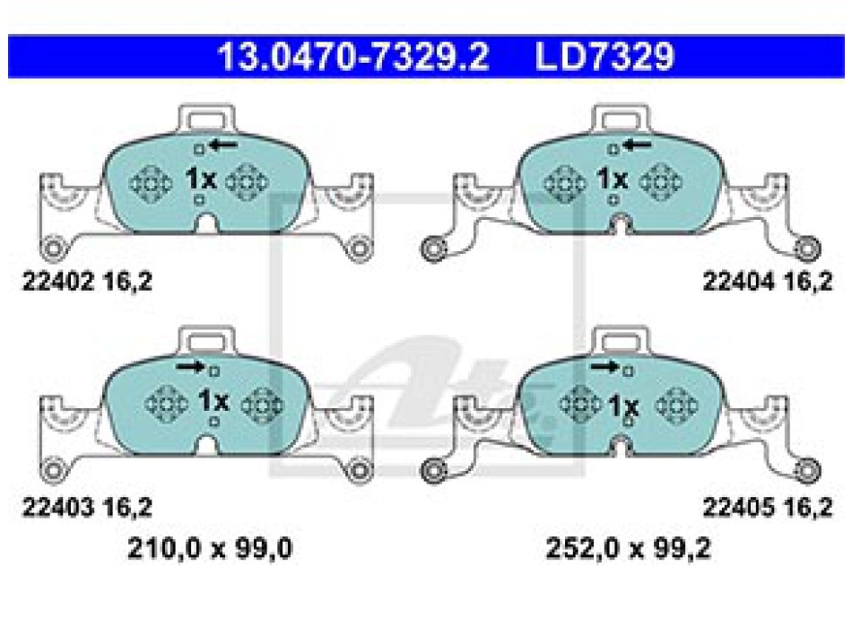 SERIE PASTIGLIE CERAMIC ANTERIORI