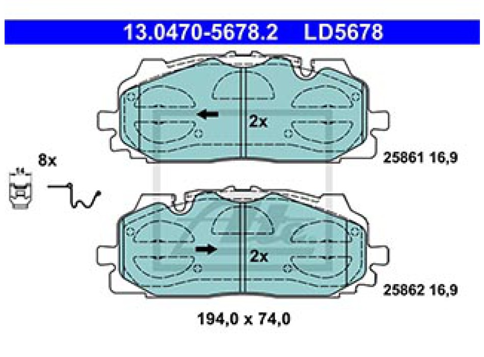 SERIE PASTIGLIE CERAMIC ANTERIORI