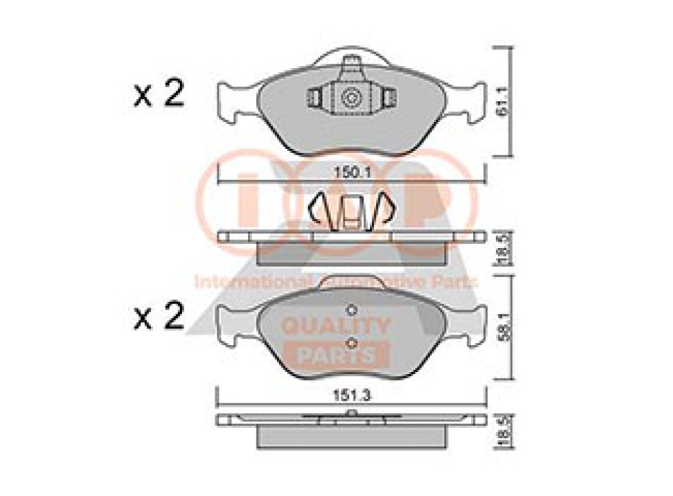 SERIE PASTIGLIE FRENO ANT.(PREMIUM)