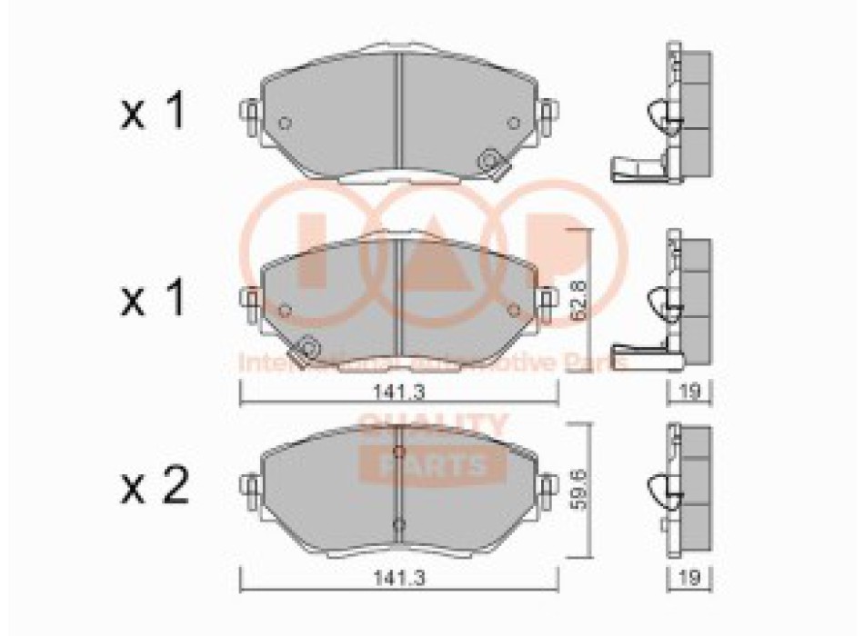 SERIE PASTIGLIE FRENO ANT.(PREMIUM)