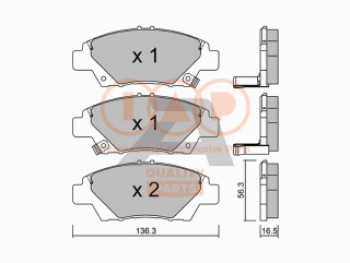 SERIE PASTIGLIE FRENO ANT.(PREMIUM)
