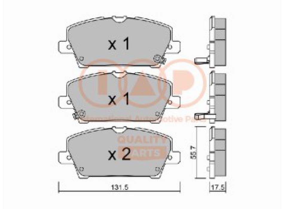 SERIE PASTIGLIE FRENO ANTERIORI