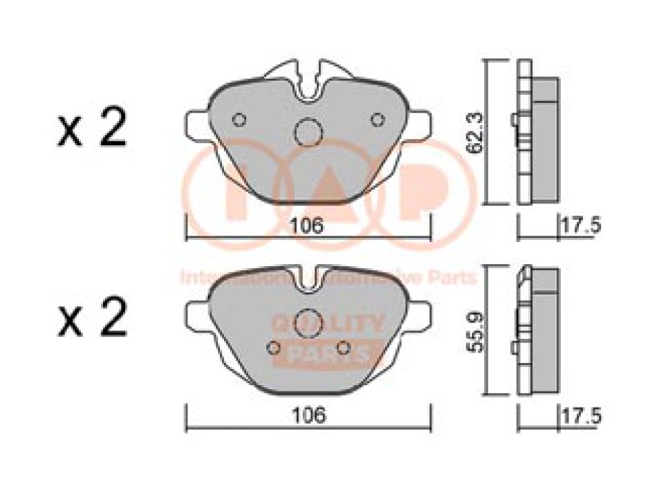 SERIE PASTIGLIE FRENO POST.(PREMIUM)