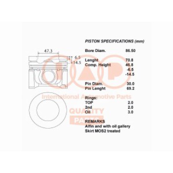 SERIE PISTONI MOTORE COMPLETI 050