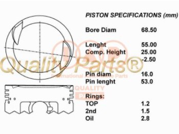 SERIE PISTONI MOTORE COMPLETI STD