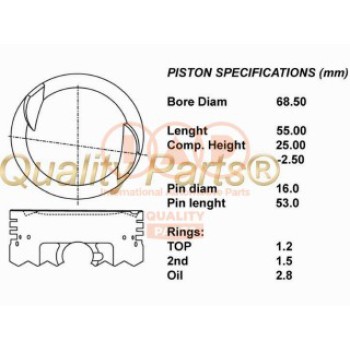 SERIE PISTONI MOTORE COMPLETI STD