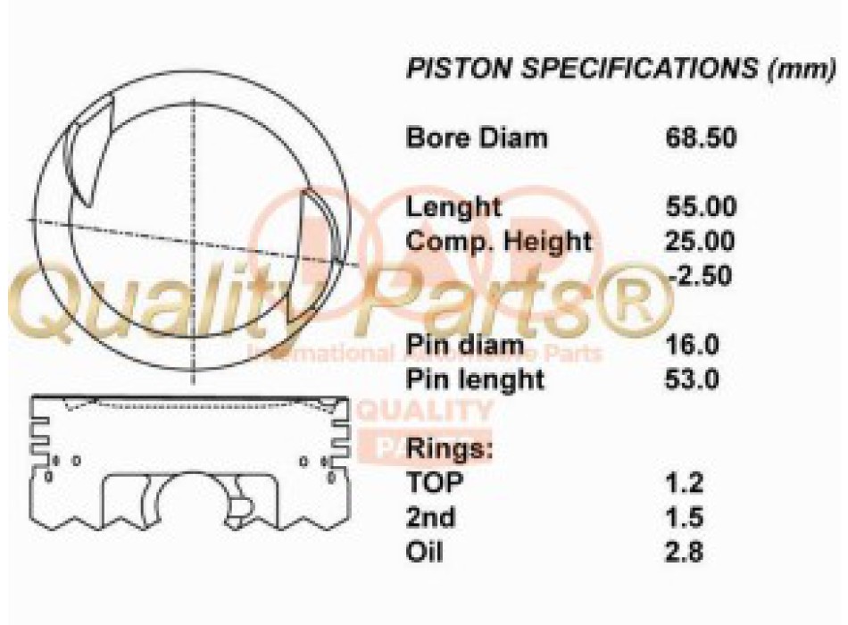 SERIE PISTONI MOTORE COMPLETI STD