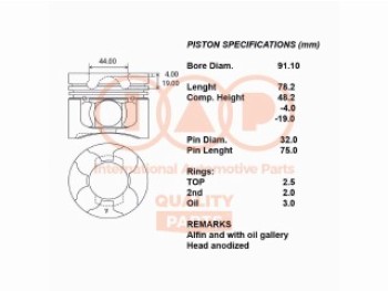 SERIE PISTONI MOTORE COMPLETI STD