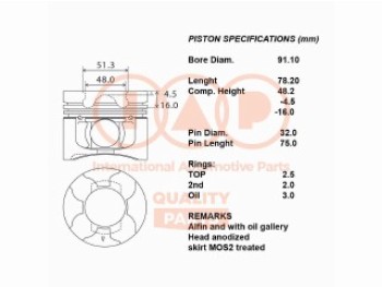 SERIE PISTONI MOTORE COMPLETI STD