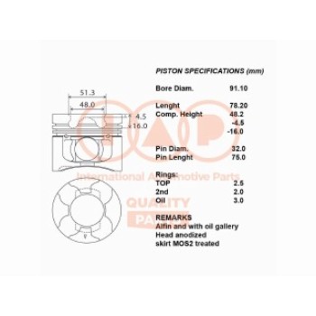 SERIE PISTONI MOTORE COMPLETI STD