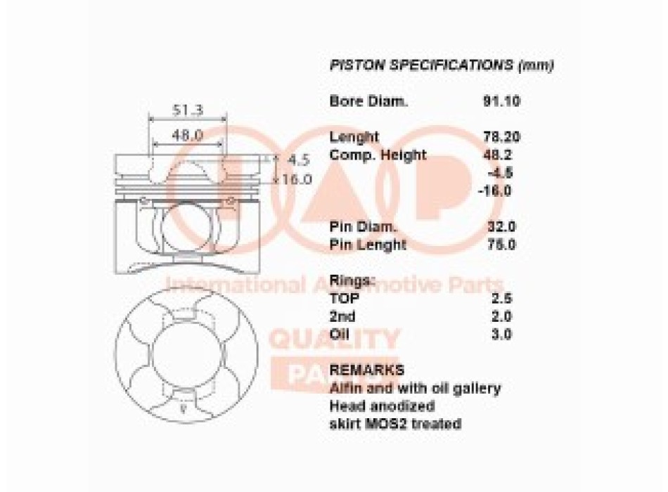 SERIE PISTONI MOTORE COMPLETI STD