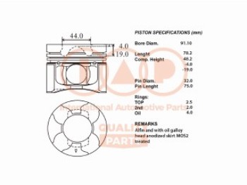 SERIE PISTONI MOTORE COMPLETI STD