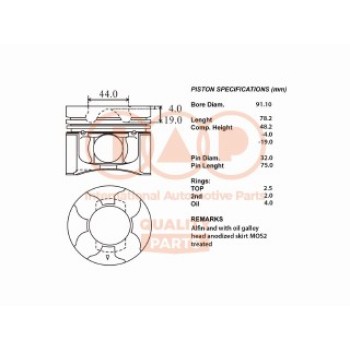 SERIE PISTONI MOTORE COMPLETI STD