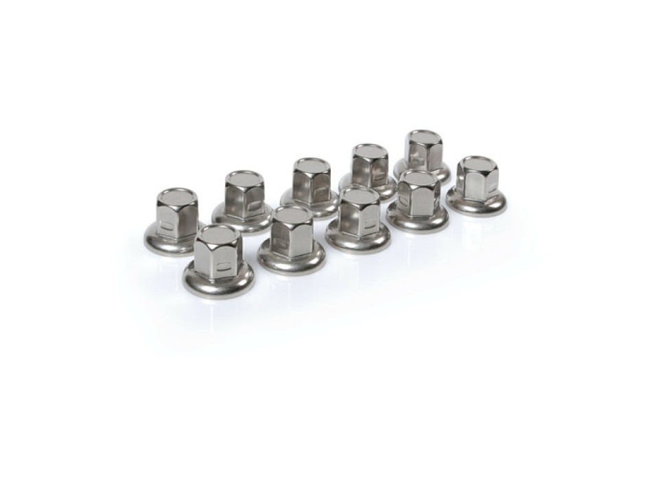 Set 10 copribulloni in acciaio inox - Ø 32 mm