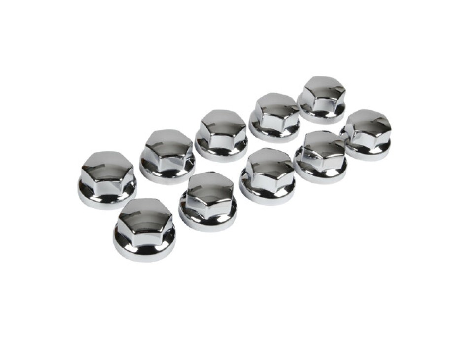 Set 10 copribulloni universali in ABS - Ø 32/33 mm - Cromo