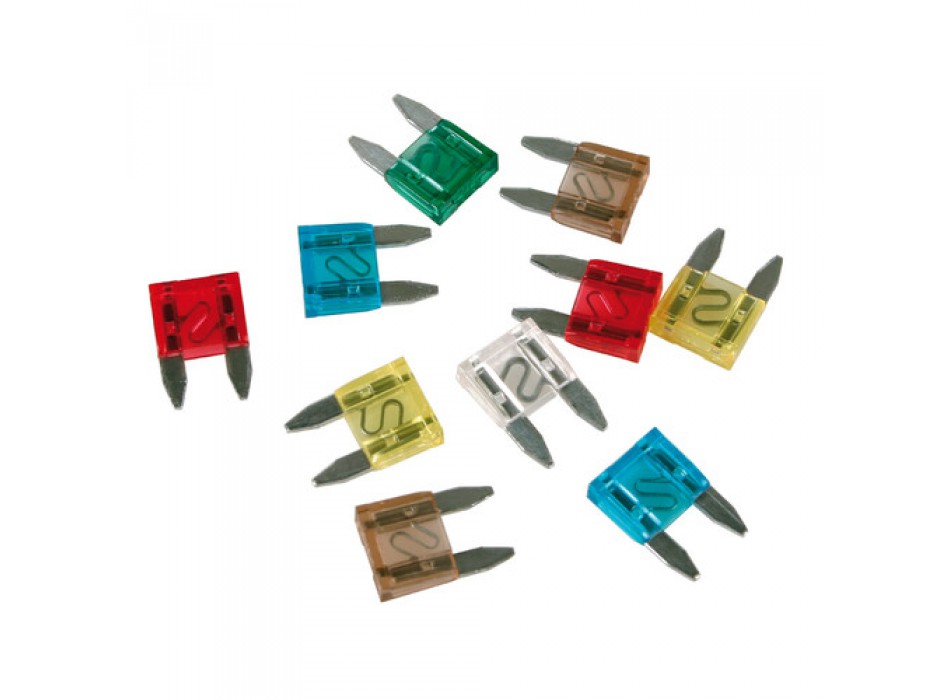 Set 10 micro-fusibili lamellari assortiti, 12/32V