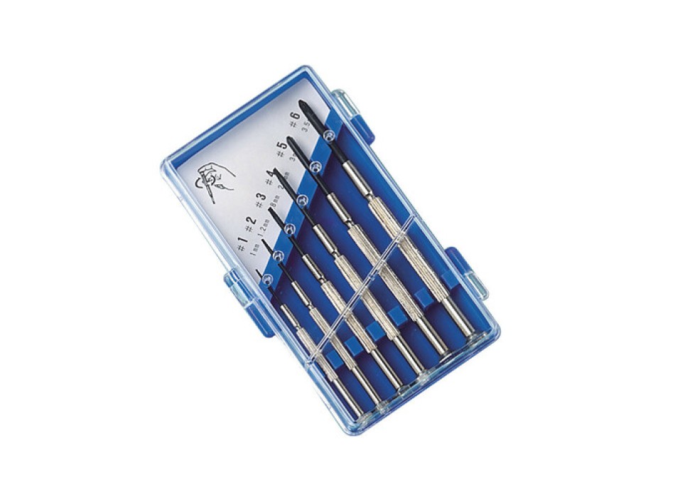 Set 6 microcacciaviti ad intaglio