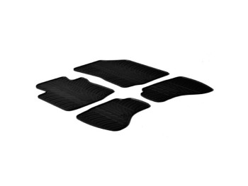 Set tappeti su misura in gomma - compatibile per  Citroen C1 3p (05/05>05/14) 1 fix lato guida -  Citroen C1 5p (05/05>05/14) 1 fix lato guida -  Peugeot 107 3p (07/05>02/12) 1 fix lato guida -  Peugeot 107 5p (07/05>02/12) 1 fix lato guida -  Toyota Aygo