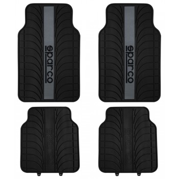 SPARCO SET 4 TAPPETI PVC LINEA GRIGIA