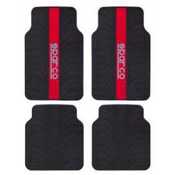 SPARCO SET 4 TAPPETI PVC LINEA ROSSA