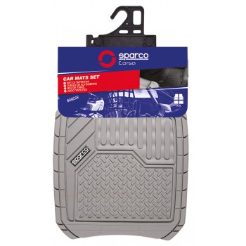 SPARCO SET 4 TAPPETI PVC VASCHETTA GRIGI