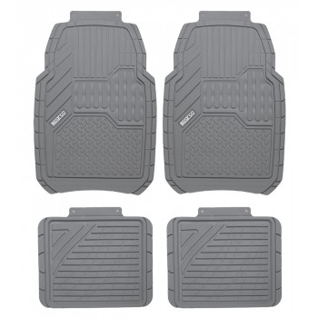 SPARCO SET 4 TAPPETI PVC VASCHETTA GRIGI
