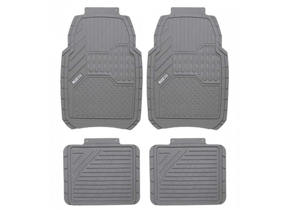 SPARCO SET 4 TAPPETI PVC VASCHETTA GRIGI
