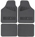 SPARCO SET 4PZ TAPPETI MOQUETTE GRIGI LOGO NERO