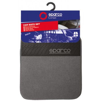 SPARCO SET 4PZ TAPPETI MOQUETTE GRIGI/PNEUMATICO