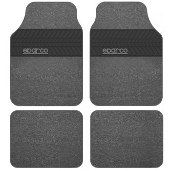 SPARCO SET 4PZ TAPPETI MOQUETTE GRIGI/PNEUMATICO