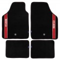 SPARCO SET 4PZ TAPPETI MOQUETTE NERI BANDA ROSSA