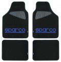 SPARCO SET 4PZ TAPPETI MOQUETTE NERI LOGO BLU