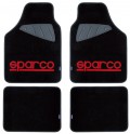 SPARCO SET 4PZ TAPPETI MOQUETTE NERI LOGO ROSSO