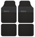 SPARCO SET 4PZ TAPPETI MOQUETTE NERI/PNEUMATICO