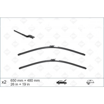 Spazzola Tergiparabrezza Flat retrofit