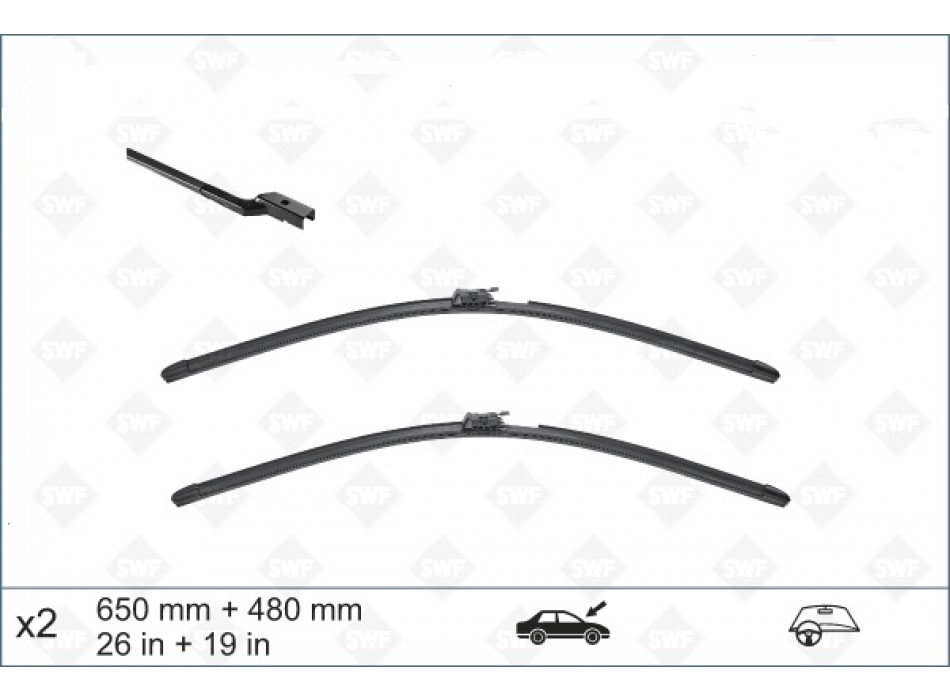 Spazzola Tergiparabrezza Flat retrofit