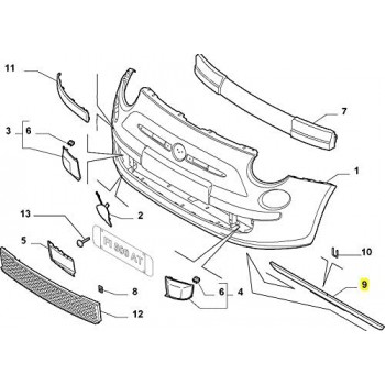 SPOILER ANT. FIAT 500