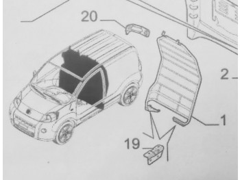 Staffa (Figura n° 19) Protezione guidatore Fiat Fiorino