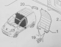 Staffa (Figura n° 20) Protezione guidatore Fiat Fiorino