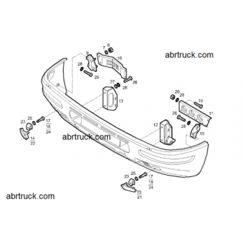 STAFFA PARAURTI ANT. DX IVECO DAILY S2000