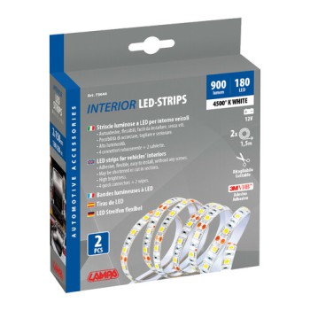 Striscie a Led per interno, luce bianca, 12V - 150 cm