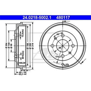 TAMBURO FRENO POSTERIORE