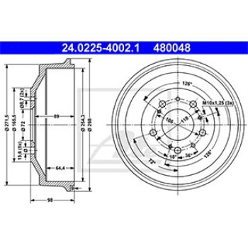 TAMBURO FRENO POSTERIORE