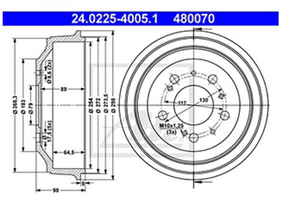 TAMBURO FRENO POSTERIORE
