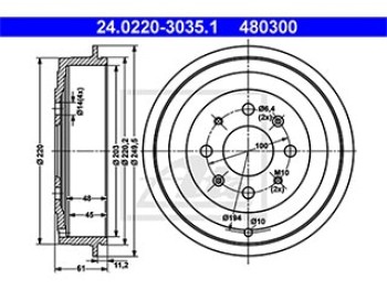 TAMBURO FRENO POSTERIORE