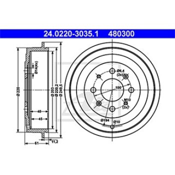 TAMBURO FRENO POSTERIORE