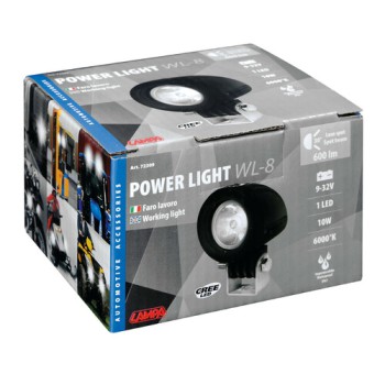 WL-8, faro ausiliario a 1 Led Cree - 10/30V - Bianco